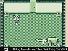 Riding Around in an Office Chair Firing Twin-Stick Style