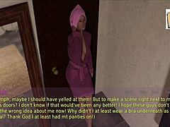 Blonde milf wife and stepmother in erotic game with big ass and tits part 8. She explores intimate moments with mother-in-law.