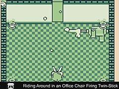 Riding Around in an Office Chair Firing Twin-Stick Style