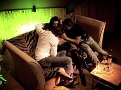 Horny Brunette Milf Decides to Fucking with Two Poker Players After Sucking Their Big Dicks