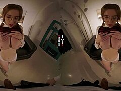In dark room VR, I prescribe ripping panties for hardcore riding and blowjob