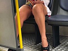 Public bus flirt with stepdaughter