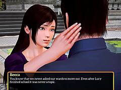 My new family explores big tits and ass in cartoon hentai game.