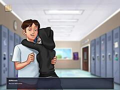 Playing Summertime Saga 98, this hentai game with big tits and asses.