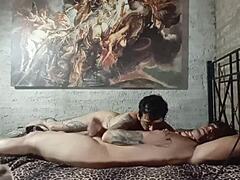 Neighbor sucks and gets fucked!