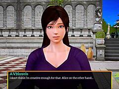 My new family explores big tits and ass in cartoon hentai game.