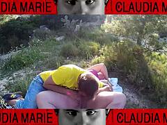 fat girl stuffs pussy with cookies for gay friend to lick