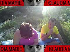 fat girl stuffs pussy with cookies for gay friend to lick