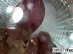 Christy and dahlia fuck in shower