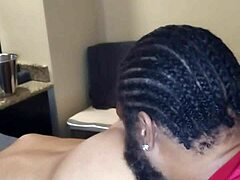 Step mom catches step son spying and helps him cum quick in her panties