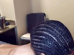 Step mom catches step son spying and helps him cum quick in her panties