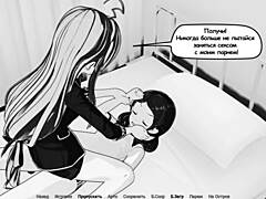 Târfa asiatică excitată se fute cu țâțele și își bagă degete în lenjerie intimă