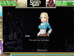 i love this legend of the spirit orbs zelda with big tits and blowjob
