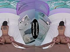 Hot Cali Sweets titty fucks David Lee's big dick then rides it hard