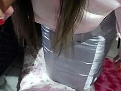 what's under that satin silver skirt from skirtshouse?