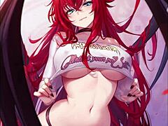 Redhead Rias in steamy scenes