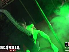 Party turns into hardcore blowjob and doggystyle with big cock.