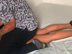 He dominated my stepsister with erotic massage