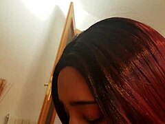 The couple fucks, he cums on her face massively