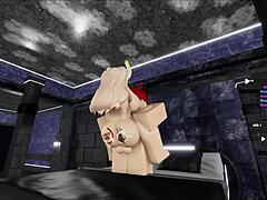 Is the blonde succubus enjoying the cat boy's dick in hardcore action?