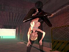 3d hentai girl with big tits and ass has sex and cums hard