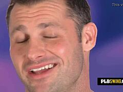 Hot Brunette Babe Sucks Big Cock In Front Of Her Man