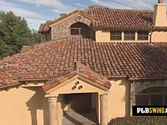 Hot Brunette Babe Sucks Big Cock In Front Of Her Man