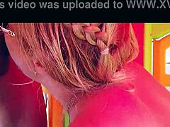 vicky is sucking cock in croatia, that blonde milf gets cum all over