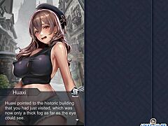 Japanese girl gets cum on tits in kinky anime