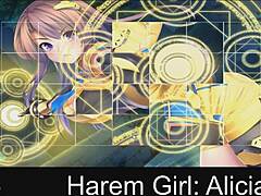 Alicia in een Harem Puzzle Game