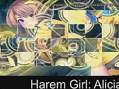 Alicia in einem Harem-Puzzlespiel