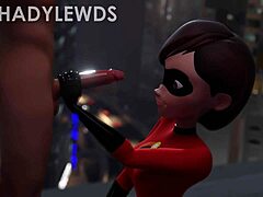 Helen Parr's 3D animated blowjob