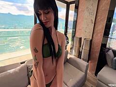 Latina babe gets fucked in pov position