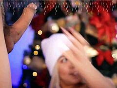 Horny Blonde Sucks Boyfriend's Cock And Gives Footjob