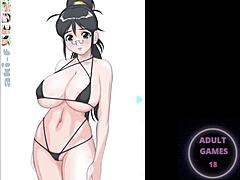 chica anime follada por un consolador en juego cartoon