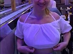 Naughty Adventures In Spain: Day 3 With Tits Flashing In Public