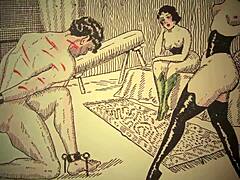 Vintage comic drawings from antique collections