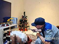 Hairy pussy licking in 69 position with plump bbw lesbians on webcam