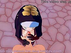 Nun's big ass in 3D game