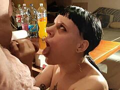 The glamorous sex kitten felt her narrow twat fill with warm pee before it burst out.