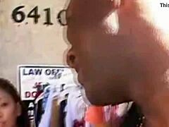 Watch this interracial blowjob with an African guy