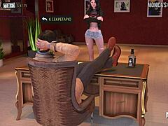 Owing Money Turns Into Wild Riding Session With Shaved Pussy And Monster Cock