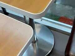 Bold Asian Ladyboy Flashes New Thong In Store.