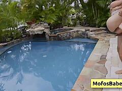 sexy latina says she loves that monster cock in her tight pussy outdoors