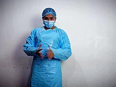 Exame médico com luvas ASMR