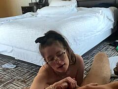 Huge Tit Brunette With Big Ass Sucks Huge Cock And Gets Cumshot