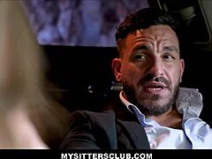 Mysittersclub - Hot Blonde Teen 18+ Babysitter Seduces Client During Ride Home - Selina Bentz