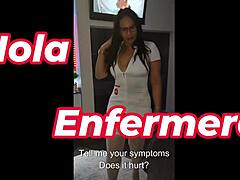 Alejandra the nurse delivers double pleasure in hospital!