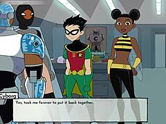 i'm watchin 18titans part 19 with all them hentai teens