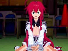 rias gremory learnin how to fuck like a pornstar in hs dxd, doggystyle and all
